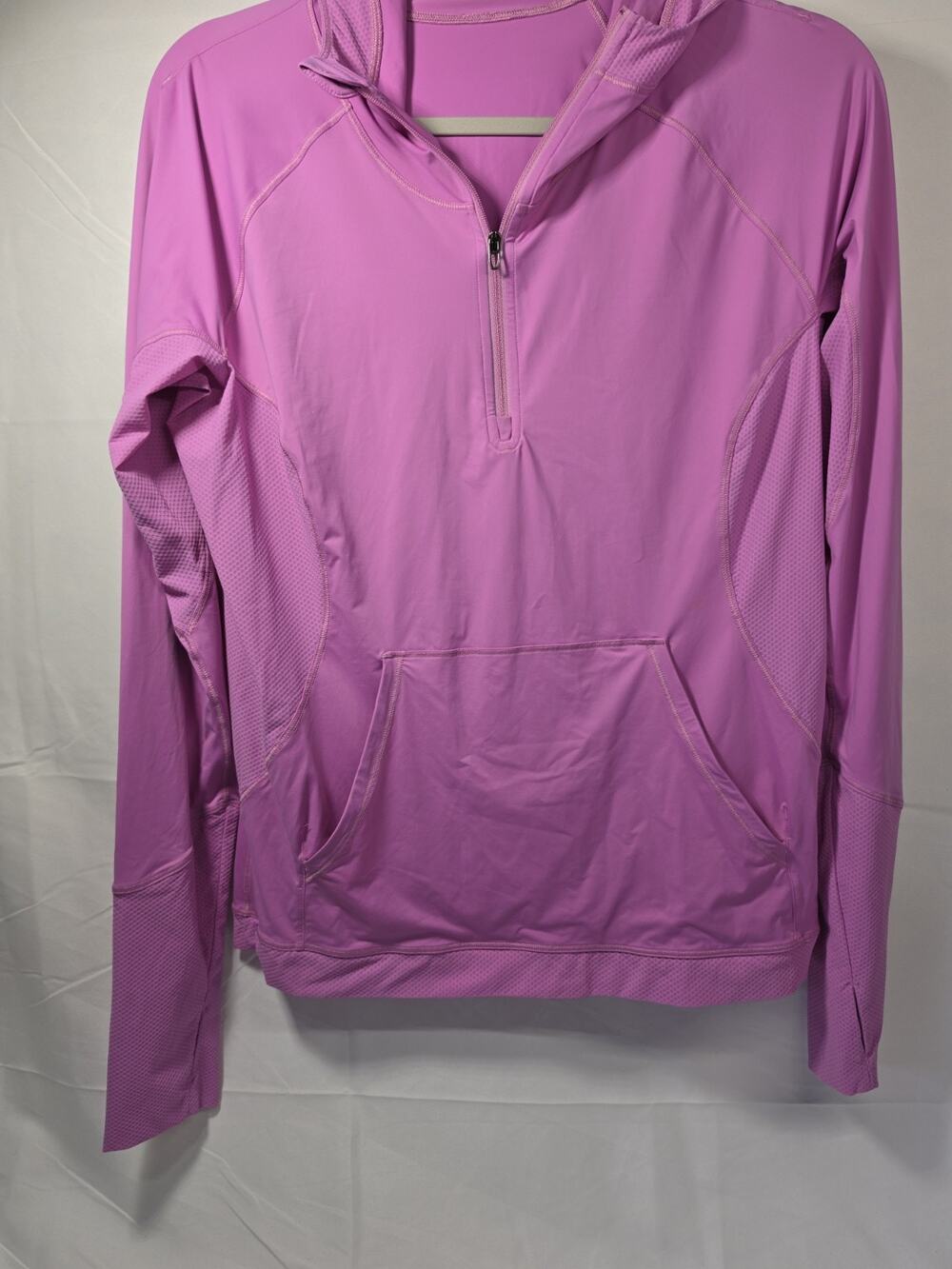Lululemon Sleek Performance Half Zip Hoodie 1/2 Magenta Glow Women's 10 B8